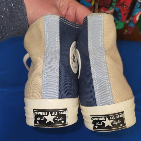 Converse Shoes, Converse Chuck 70 Tri-Panel Men Sz 8.5 Navy Blue Oat Milk Cream - Picture 8 of 11